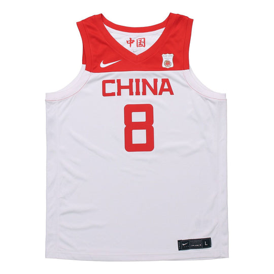 Nike China Team Basketball 8 Jersey Home White CD9485-100 - KICKS CREW