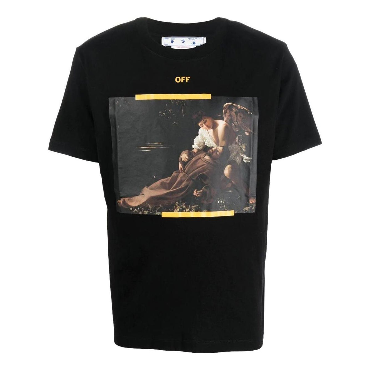 Men's OFF-WHITE FW22 Caravaggio Arrow Character Printing Casual Short ...