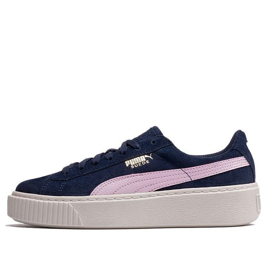 PUMA Suede Platform Snp Board Shoes Blue/Pink/White 363906-10