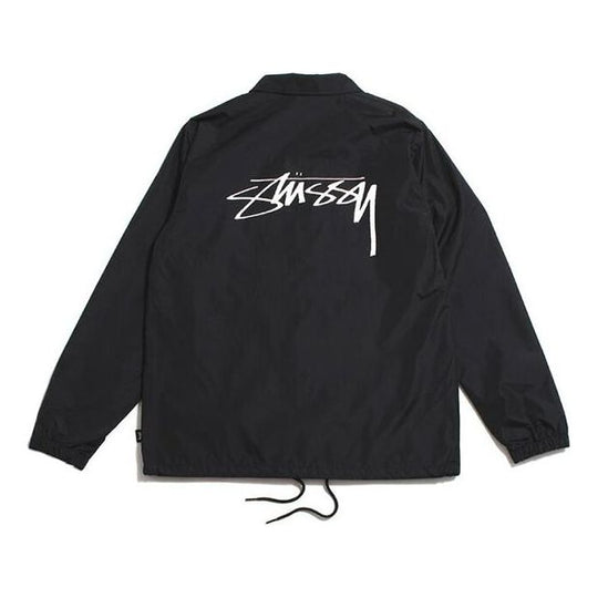 Stussy Unisex Printing Coach Jacket Black 115394-0001 - KICKS CREW