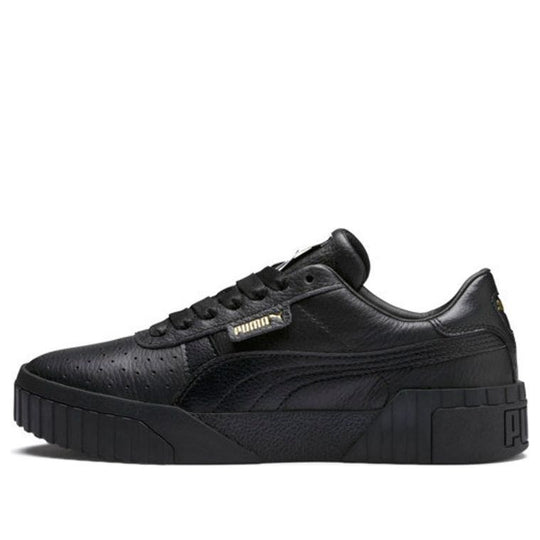 (WMNS) PUMA Cali Thick Sole Low Tops Casual Skateboarding Shoes Black 369155-05