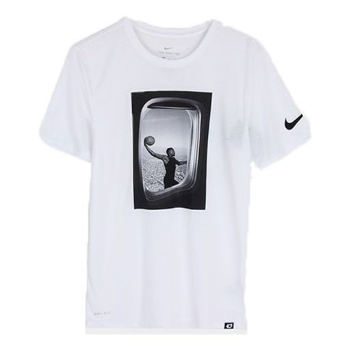 Nike KD Durant Basketball Training hygroscopic Sweat-Wicking Short Sleeve White 857900-100