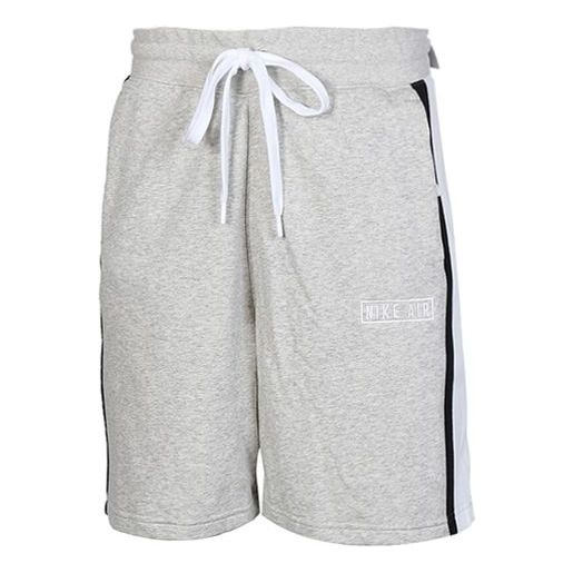 Nike Air French Terry Drawstring Zipper Pocket Casual Sports Shorts Gray CJ9948-050