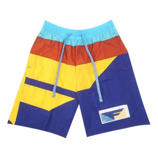 Nike Men's Flight Shorts Blue/Orange/Yellow BV9413-492