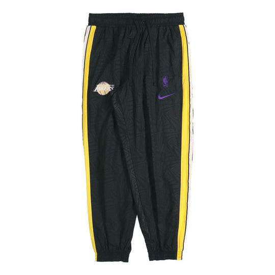 Nike Los Angeles Lakers Colorblock Woven Bundle Feet Sports Long Pants Black CN5613-010