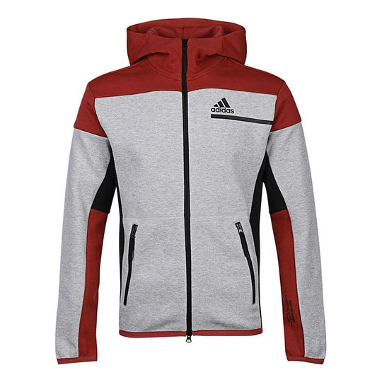 adidas Zne Fz Sports Colorblock Hooded Jacket light grey GM6536