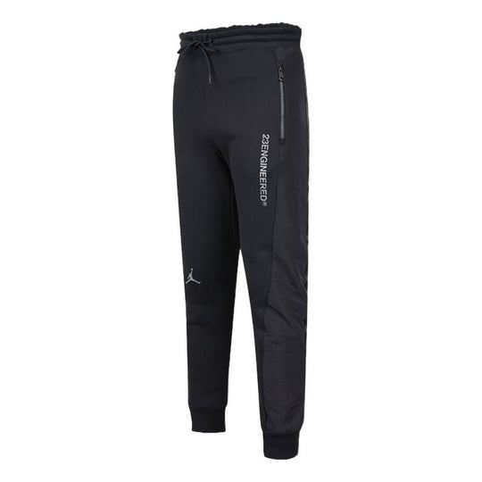 Men's Air Jordan Environmental Friendly Reflective Colorblock Bundle Feet Sports Pants/Trousers/Joggers Black DJ0181-010