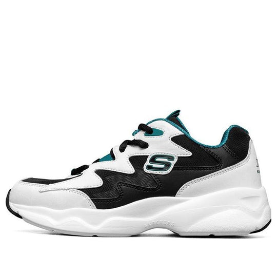 (WMNS) Skechers D'Lites Airy Low-Top Running Shoes White/Black/Green 896005-WGRN