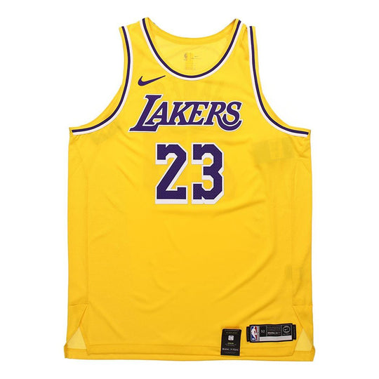 Nike NBA AU Player Edition lakers LeBron James Connected Jersey Sports Basketball Yellow AA7265-735