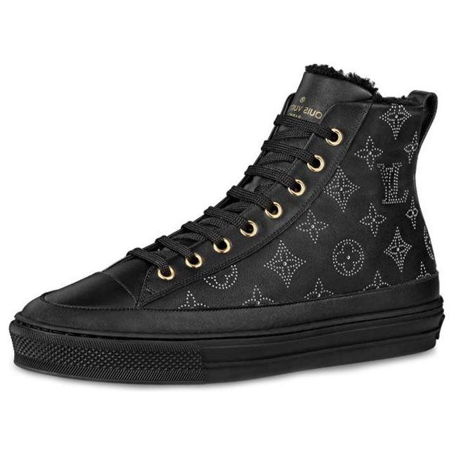 (WMNS) Louis Vuitton LV Stellar High-Top Sports Shoes Black 1A87UV US 6
