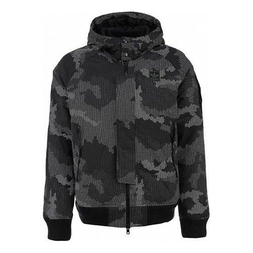 Men's adidas originals Stay Warm Windproof Camouflage Hooded Down Jacket Camouflage AB7642