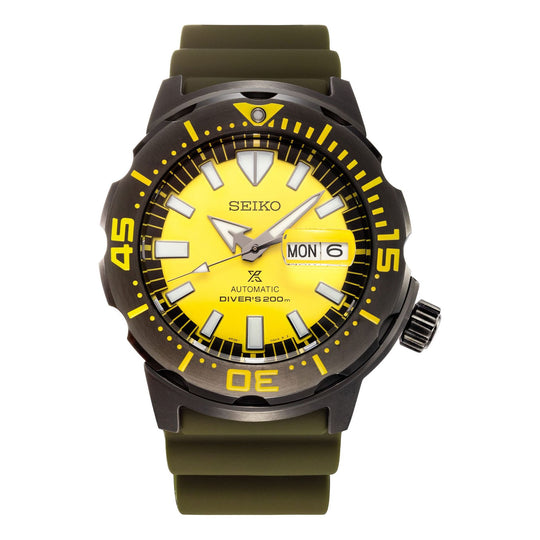 Men's SEIKO prospex Casual Yellow Monster MONSTER 200m Mechanical Watch SRPF35K1 Watches - KICKSCREW