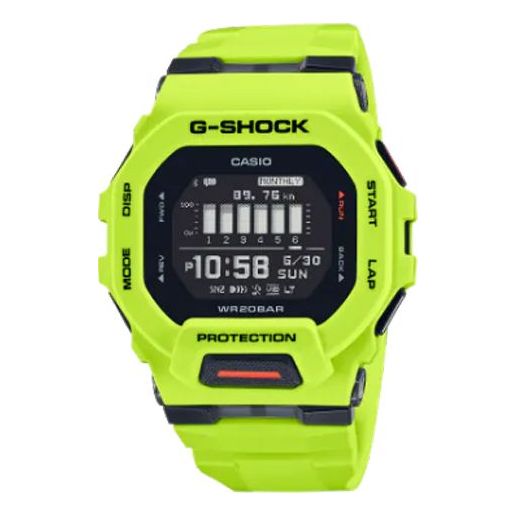CASIO G-Shock G-SQUAD Waterproof Shockproof Sports Smart Blue Yellow Green Watch GBD-200-9JF Watches - KICKSCREW