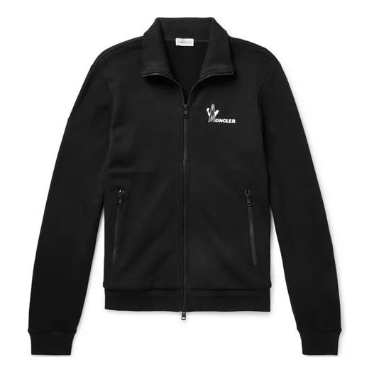 Moncler Maglia Logo Zipper Jacket For Men Black E209184286008098U-999 Jacket  -  KICKS CREW