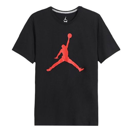 Air Jordan Casual Sports Round Neck Large Logo Short Sleeve Black CD7611-010