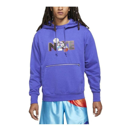 Nike Dri-FIT Standard Issue x Space Jam: A New Legacy Men's Basketball Pullover Hoodie 'Light Concord' DJ3889-471