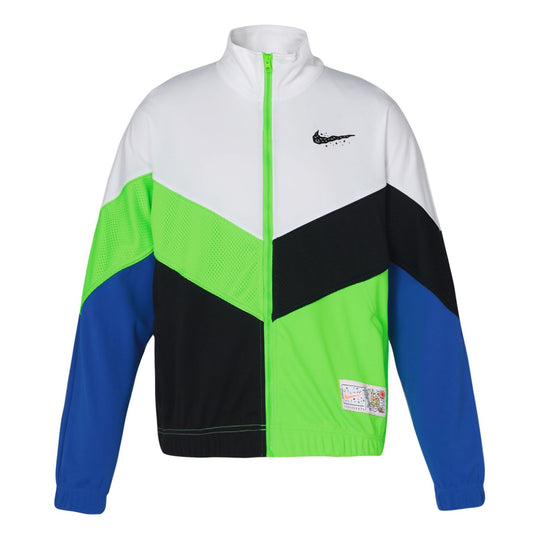 Nike Contrasting Colors Logo Athleisure Casual Sports Loose Jacket Multicolor DV3198-100