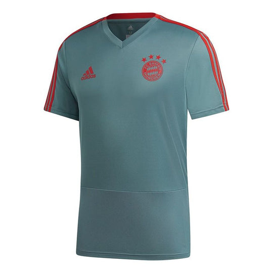adidas Fcb Tr Jsy Casual Sports Bayern Munich Soccer/Football Training Short Sleeve Malachite Green CW7263