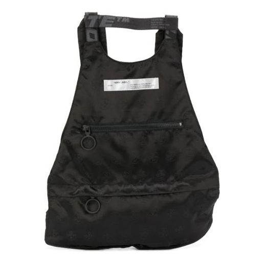 OFF-WHITE logo Jacquard Backpack Schoolbag Black OMNB027S20G490201000 Backpack - KICKSCREW