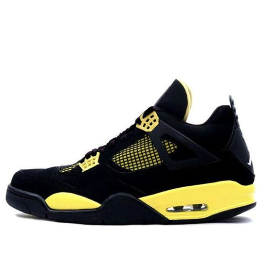 Air Jordan 4 Retro Thunder (2006) 'Black Yellow' 314257-071 Retro Basketball Shoes  -  KICKS CREW