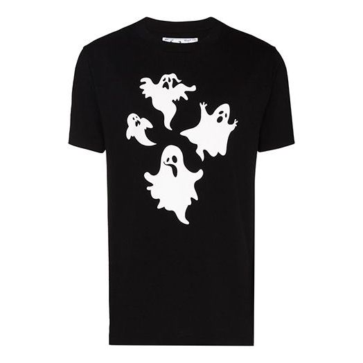 OFF-WHITE Ghosts Short-Sleeve Slim Tee 'Black/White' OMAA027E20JER0111001 T-shirts - KICKSCREW