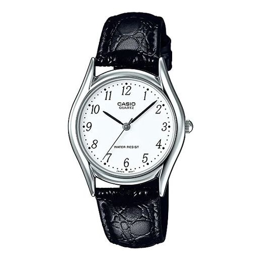 Women's CASIO Retro Fashion Business Casual Minimalistic Classic Pointers Series Small Waterproof Quartz Watch Belt White Dial Womens Black Analog MTP-1402L-7BJH Watches - KICKSCREW