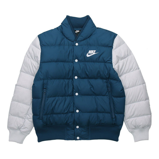 Nike Stay Warm Colorblock Sports Down Jacket White Blue Whiteblue DC1292-499