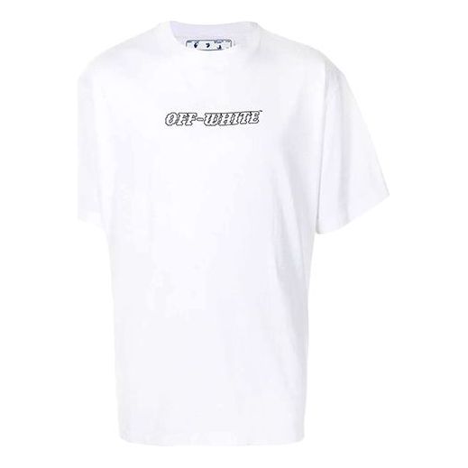 Off-White SS21 Pascal Painting Printing Pullover Short Sleeve White OMAA038R21JER0090131