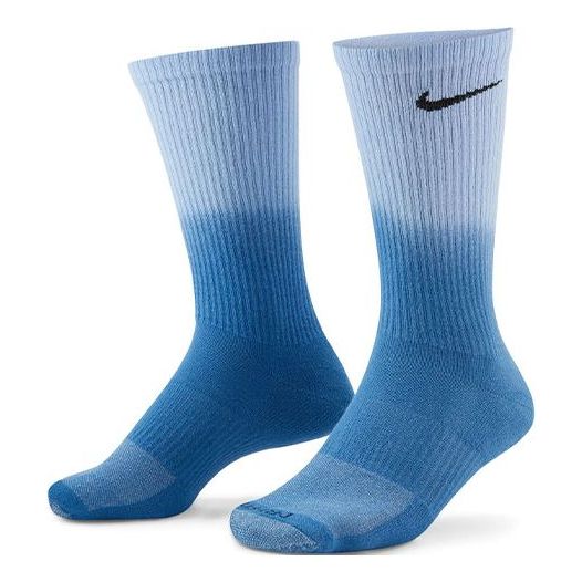 Nike Brand Logo Gradient Sports Training Socks Couple Style 2 Pairs Bl ...