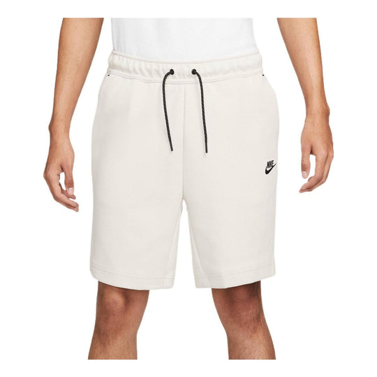 Men's Nike Solid Color Side Logo Zipper Sports Shorts White DV0539-104