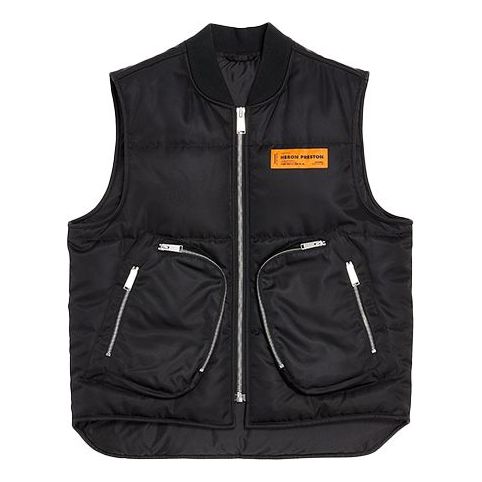 Men's HERON PRESTON Functional Sleeveless Vest Jacket Black HMEA049F20FAB0031000