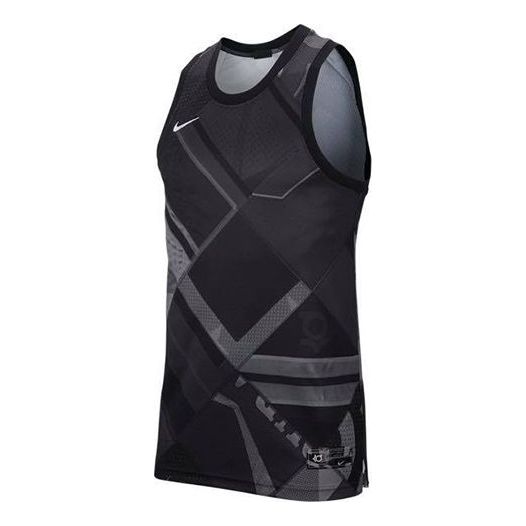 Nike Logo Round Neck Loose Gym Sports Quick Dry Basketball Vest Black AT3188-010