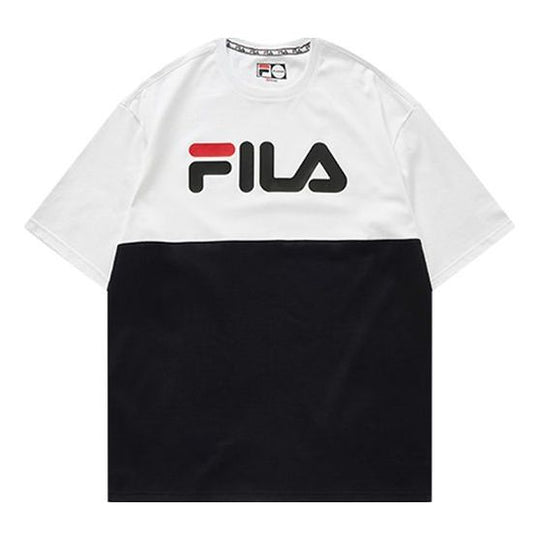 Men's FILA FUSION Cotton Minimalistic Loose Short Sleeve White T-Shirt T11M013103F-WT T-shirts - KICKSCREW