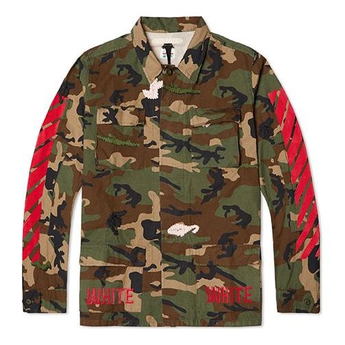 Off-White Camouflage Ribbon Jacket Shirt Men's Camouflage OMEA008F150390439920