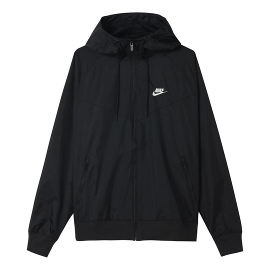 Nike Outdoor Sports Zipper Windproof Casual Jacket Black AR2192-010 ...