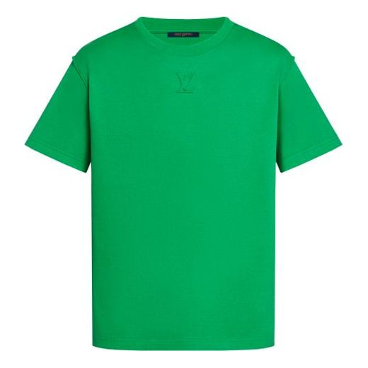 Louis Vuitton FW21 Logo Crew Neck Cotton Short Sleeves Street Style Men's Green 1A96WY US XL