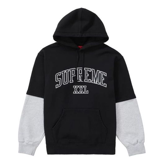 Supreme SS20 Week 2 Hooded Sweatshirt Logo Sports Unisex Black SUP-SS20-359