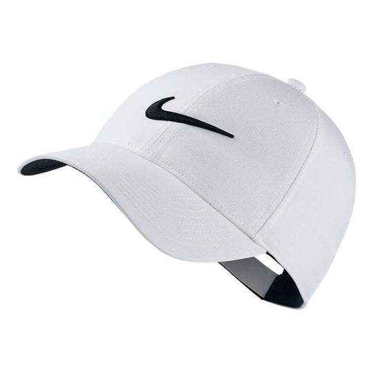 Nike Velcro Legacy 91 Golf Sports Cap White Black 892651-100