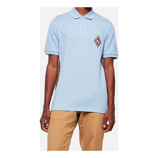 Gucci embroidered-logo Cotton Shirt - Blue