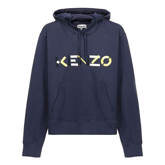 Men's KENZO FW20 Embroidered logo Fleece Lined Blue FA65SW3044MO-76