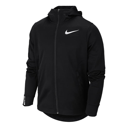 Nike Elite Basketball Training Sports hooded Logo Jacket Black AQ9714 ...
