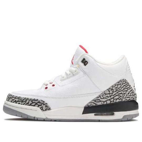 (GS) Air Jordan 3 Retro 'White Cement' 2011 398614-105 Big Kids Basketball Shoes  -  KICKS CREW