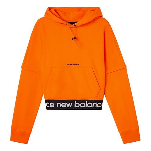 (WMNS) New Balance Solid Color hooded Casual Orange AWT03362-OR