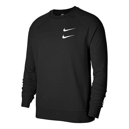 Nike Alphabet Printing Long Sleeves Round Neck Black CJ4871-010