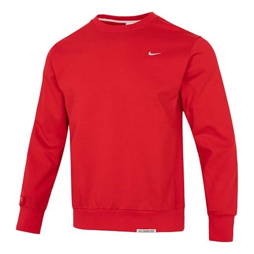 Nike solo swoosh crew neck sweatshirt 'Red' DQ5821-657 - KICKS CREW