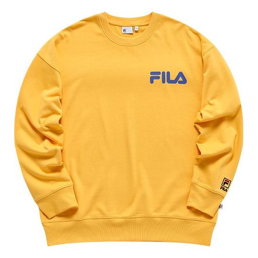 FILA FUSION Alphabet Logo Printing Sports Pullover Unisex Yellow T11U038205A-YE