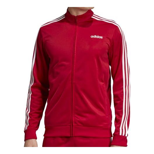 adidas ESSENTIALS Stripe Elastic Sports Jacket Red EI4891