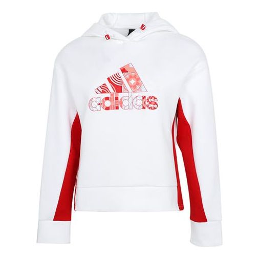 (WMNS) adidas Cny Hood Sweat Limited Casual Sports Breathable Hoodie White HC2798