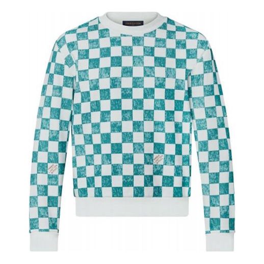 Louis Vuitton FW21 Grid Round Neck Long Sleeves