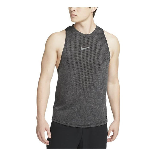 Men's Nike Pro Dri-FIT Solid Color Small Logo Training Gray Vest DM6495-010